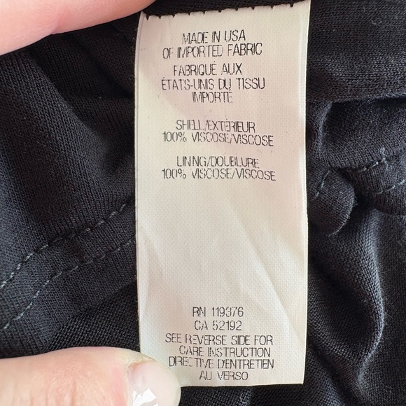 Helmut Lang Black Draped Long Sleeve Dress | Size Large - Picture 9 of 9